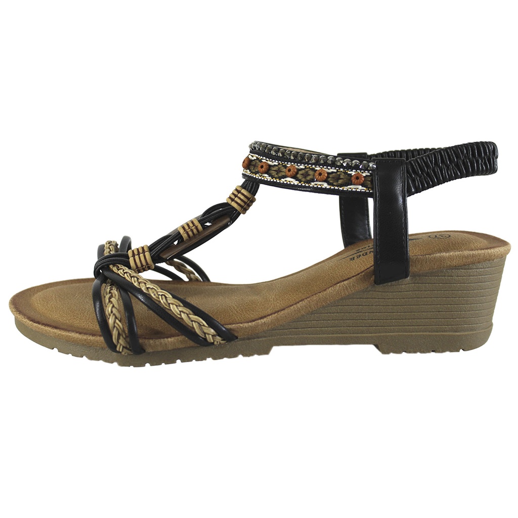 [   CL7299-27 Black] Sandalia de Mujer CL7299-27 Black (35)