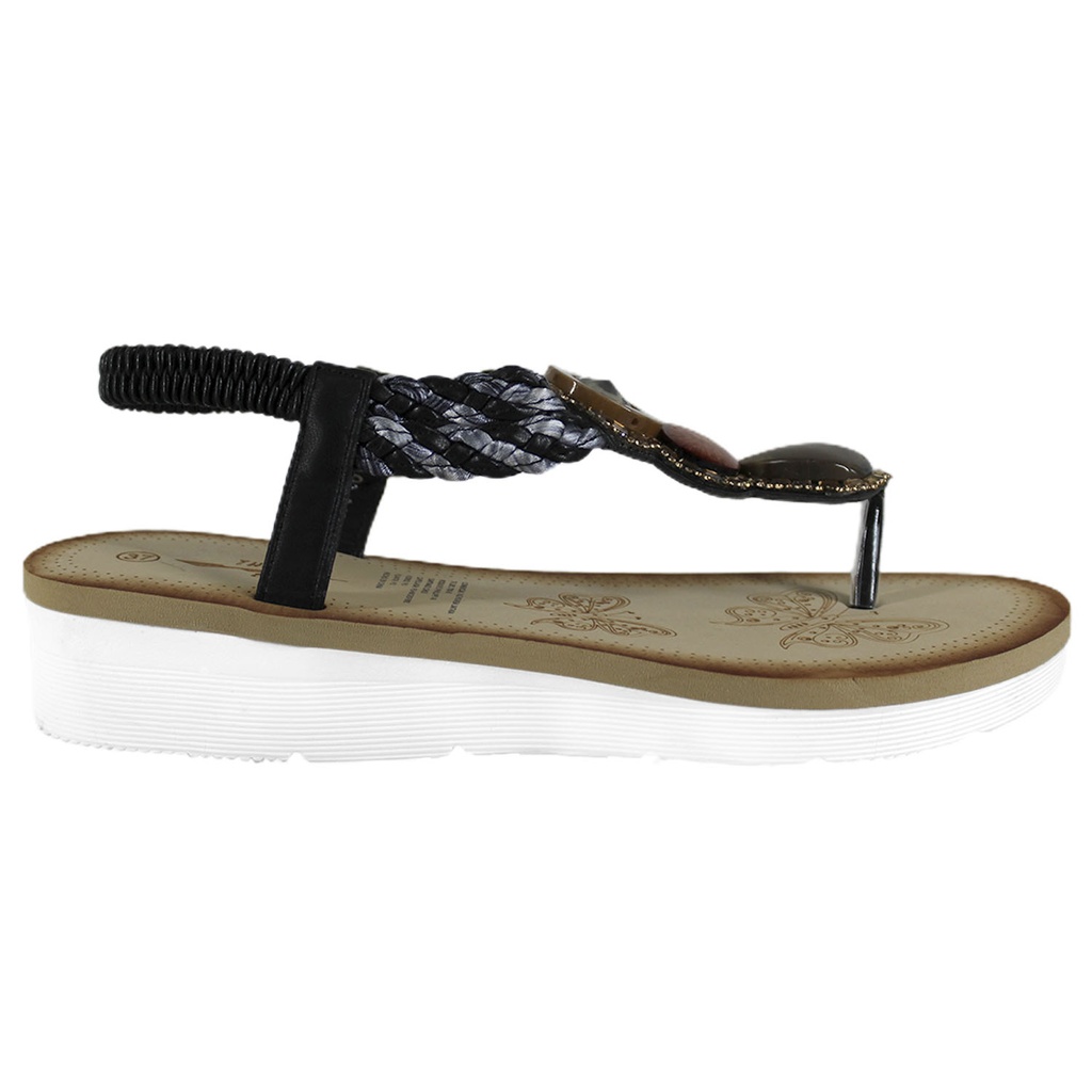 [Ek7293-8 Black] Sandalia de Mujer Ek7293-8 Black (36)