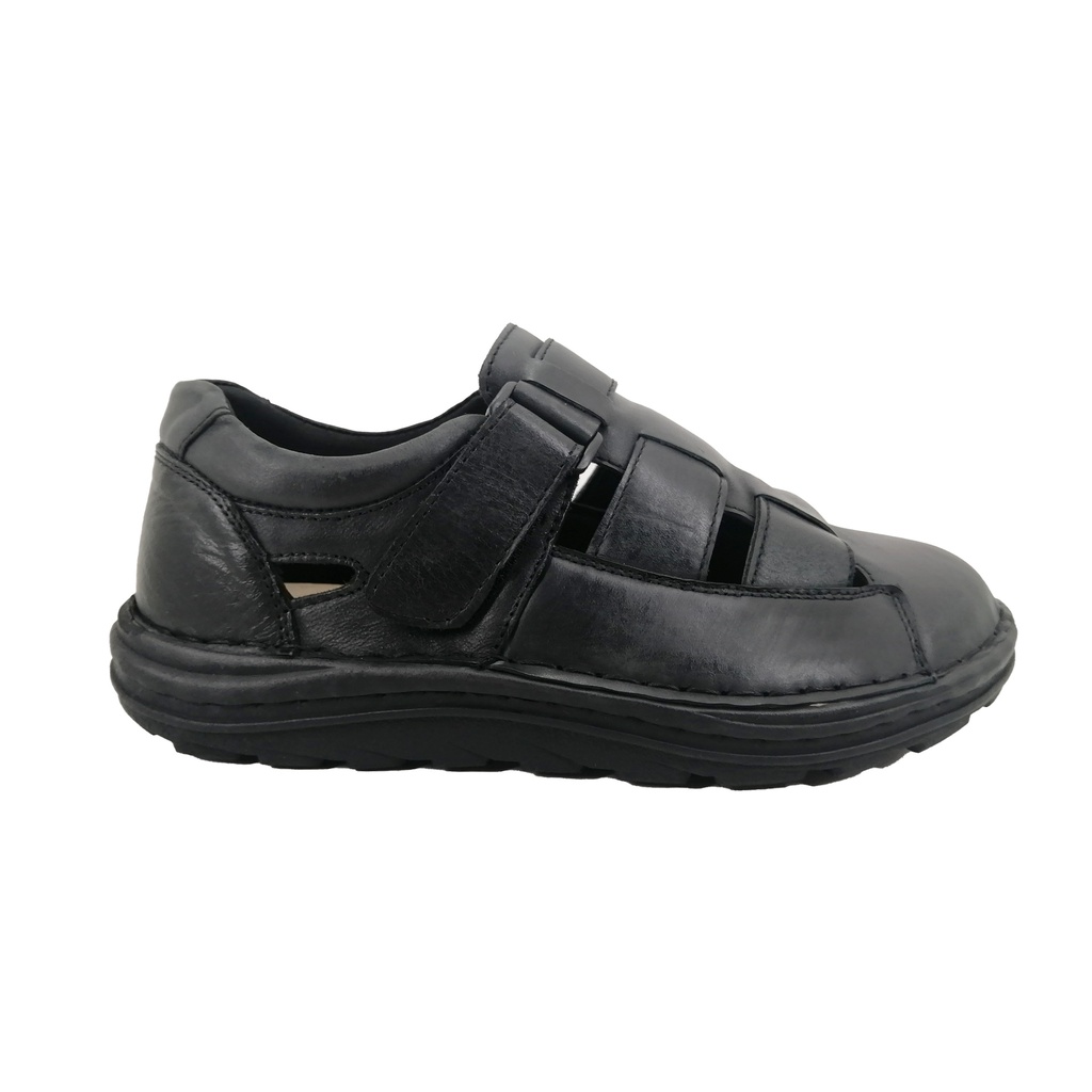 [  C-43-16334 Negro] Sandalias Cuero C-43-16334 Negro (39)