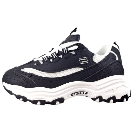 Zapatilla de Mujer 7-J235 Negro Blanco